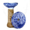 ראש לנרגילה OBLAKO Glaze Top Phunnel M(כחול לבן)